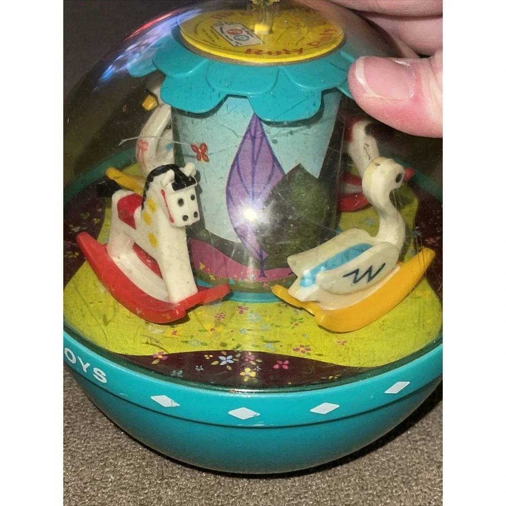 Vtg Fisher Price Reply Poly Chime Ball Preschool Toys #165 1966 (TD)
